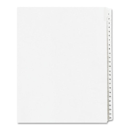 Avery Consumer Products Collated Dividers, A-Z, Side Tab, 11"x8-1/2", 26/Set, White