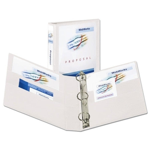 Avery Consumer Products 3-Ring View Binder, 1-1/2" Capacity, 11"x8-1/2", White