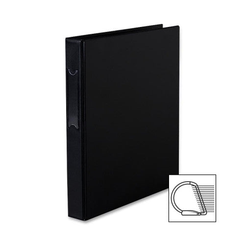 Avery Consumer Products Slant Ring Binder W/Label Holder, 1"Cap, 11"x8-1/2", Black