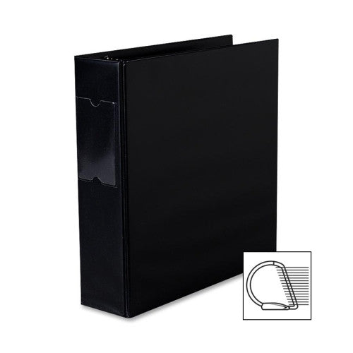 Avery Consumer Products Slant Ring Binder W/Label Holder, 2"Cap, 11"x8-1/2", Black