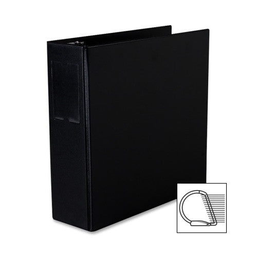 Avery Consumer Products Slant Ring Binder W/Label Holder, 4"Cap, 11"x8-1/2", Black