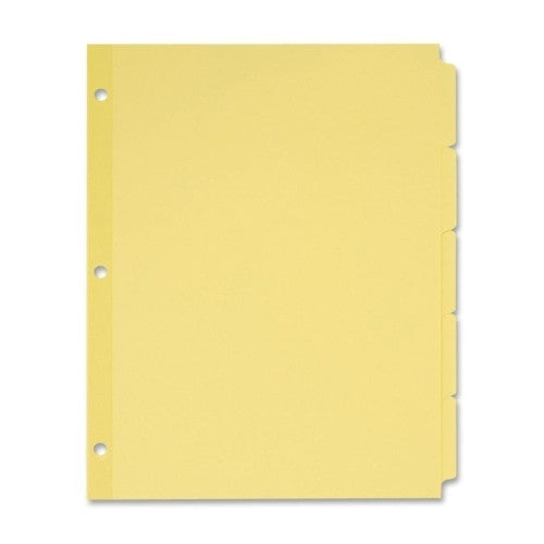 Avery Consumer Products Non-Laminated Tab Dividers, 5-Tab, 11"x8-1/2", Buff