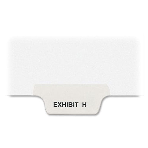 Avery Consumer Products Divider, "Exhibit H", Bottom Tab, 8-1/2"x11", 25/PK, White