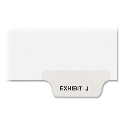 Avery Consumer Products Divider, "Exhibit J", Bottom Tab, 8-1/2"x11", 25/PK, White