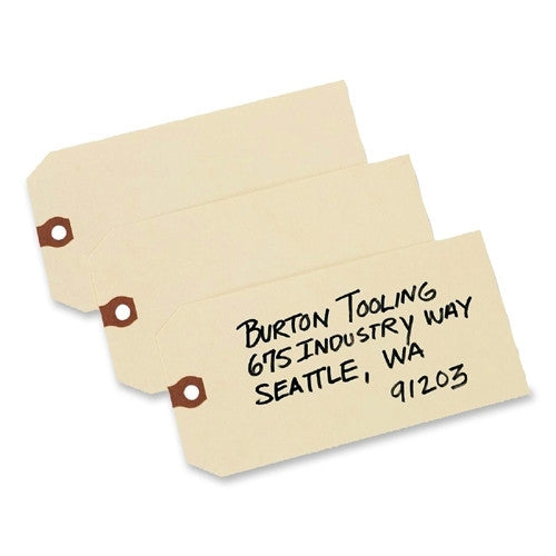 Avery Consumer Products Shipping Tags,No 8, Plain, 6-1/4"x3-1/8", 1000/BX, Manila