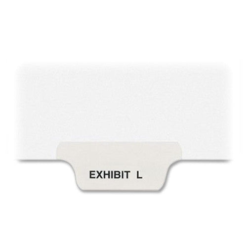 Avery Consumer Products Divider, "Exhibit L", Bottom Tab, 8-1/2"x11", 25/PK, White