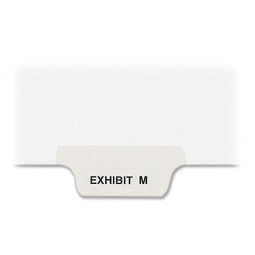 Avery Consumer Products Divider, "Exhibit M", Bottom Tab, 8-1/2"x11", 25/PK, White