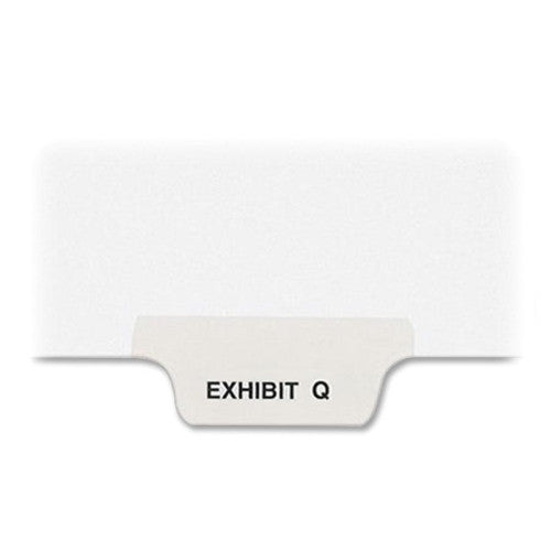 Avery Consumer Products Divider, "Exhibit Q", Bottom Tab, 8-1/2"x11", 25/PK, White