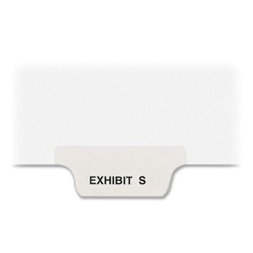 Avery Consumer Products Divider, "Exhibit S", Bottom Tab, 8-1/2"x11", 25/PK, White