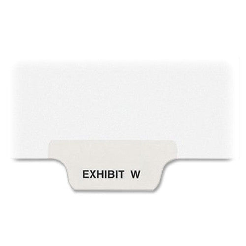 Avery Consumer Products Divider, "Exhibit W", Bottom Tab, 8-1/2"x11", 25/PK, White