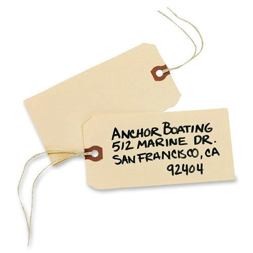 Avery Consumer Products Shipping Tags, No 6 Strung, 5-1/4"x2-5/8", 1000/BX, Manila