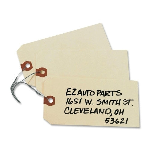 Avery Consumer Products Shipping Tags W/Wire, No 6, 5-1/4"x2-5/8", 1000/BX, Manila