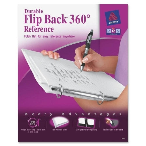 Avery Consumer Products Flip Back View Binder, 1" Capacity, 11"x8-1/2", White