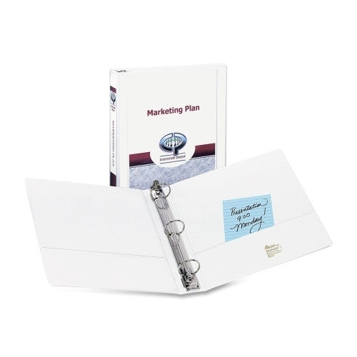 Avery Consumer Products Showcase View Binder, 1-1/2" Capacity, 11"x8-1/2", White