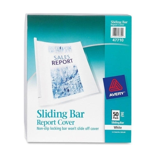 Avery Consumer Products Sliding Bar Report Cover,20 Sheet Cap.,50/BX,CL Car.,WE/CL