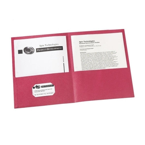 Avery Consumer Products Two Pocket folder, 8-1/2"x11",20 Sht Cap., 25/BX, Red