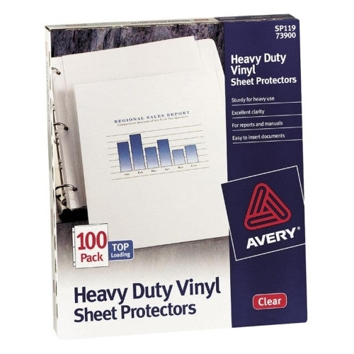 Avery Consumer Products Sheet Protectors,Top-Load,7 Hole,14"x8-1/2",50 Sht,Clear