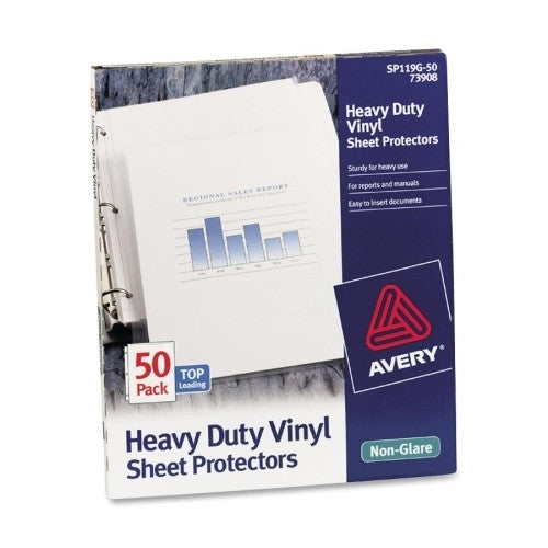 Avery Consumer Products Sheet Protectors,Top-Load,3 Hole,11"x8-1/2",50 Sht,Nonglare