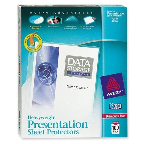 Avery Consumer Products Sheet Protector, Heavyweight, 11"x8-1/2", 100/BX, Clear