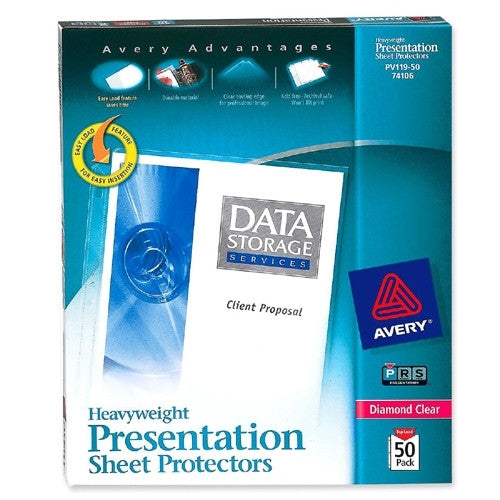 Avery Consumer Products Sheet Protector, Heavyweight, 11"x8-1/2", 50/BX, Clear