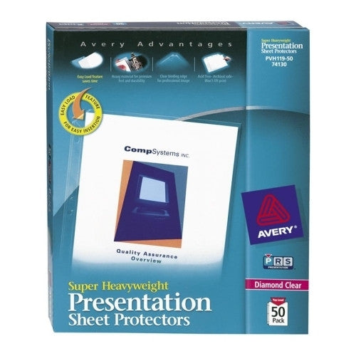 Avery Consumer Products Sheet Protector, Super Heavyweight, 11"x8-1/2", 50/BX,Clear