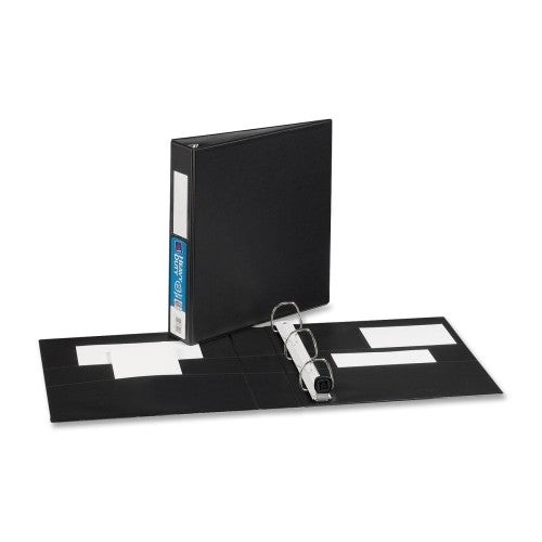 Avery Consumer Products 3-Ring EZD Binder W/Label Holder, 1-1/2"Cap, 8-1/2"x11", BK