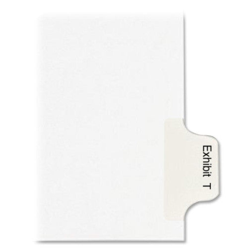 Avery Consumer Products Legal Exhibit Index T, 8-1/2"x11", 25/PK, 1/10 Cut