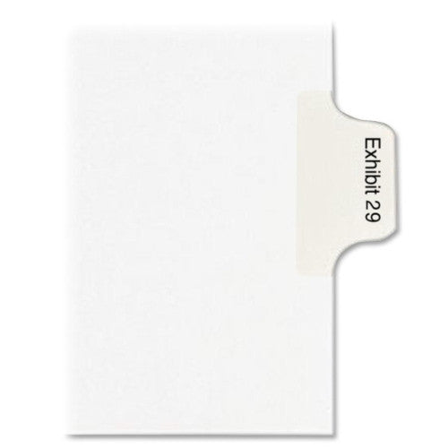 Avery Consumer Products Index Divider, Exhibit 29, Side Tab, 25/PK, White