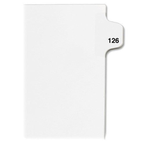 Avery Consumer Products Dividers, "126", Side Tab, 8-1/2"x11", 25/PK, White