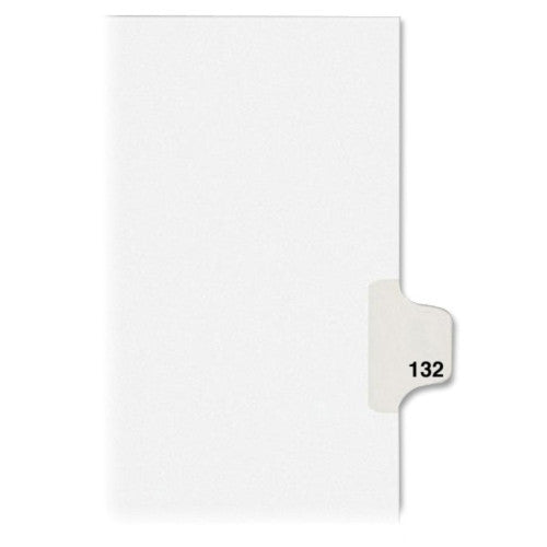 Avery Consumer Products Dividers, "132", Side Tab, 8-1/2"x11", 25/PK, White