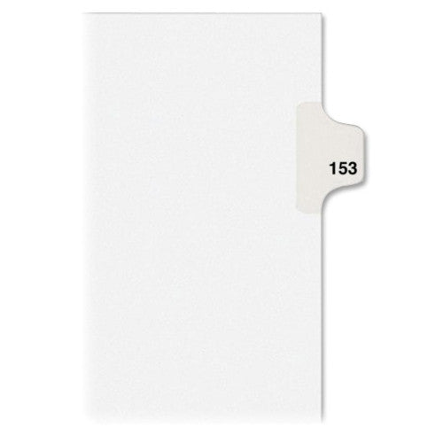 Avery Consumer Products Dividers, "153", Side Tab, 8-1/2"x11", 25/PK, White