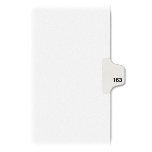 Avery Consumer Products Dividers, "163", Side Tab, 8-1/2"x11", 25/PK, White