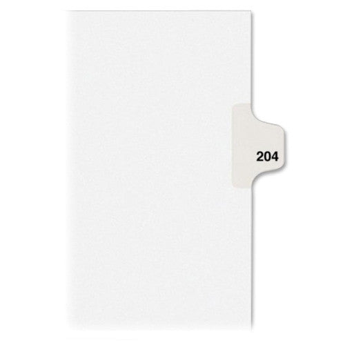 Avery Consumer Products Dividers, "204", Side Tab, 8-1/2"x11", 25/PK, White