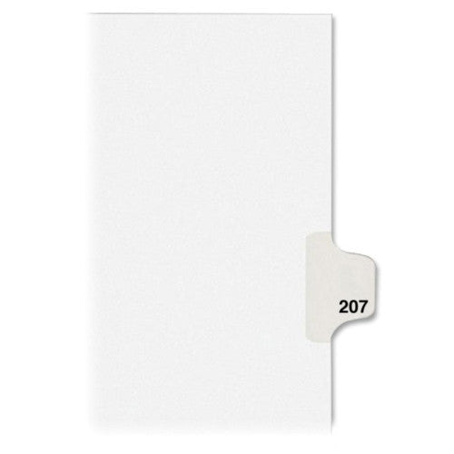 Avery Consumer Products Dividers, "207", Side Tab, 8-1/2"x11", 25/PK, White