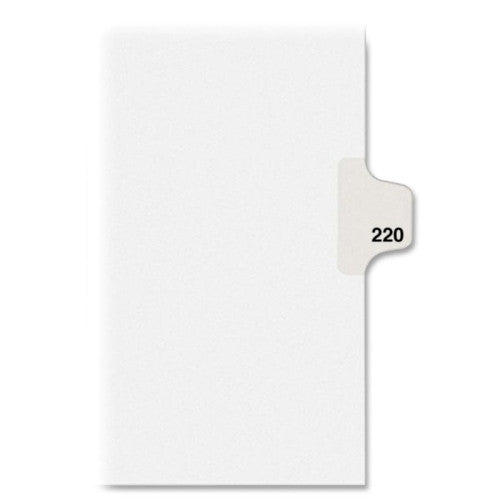 Avery Consumer Products Dividers, "220", Side Tab, 8-1/2"x11", 25/PK, White