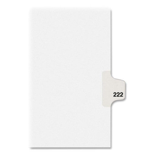 Avery Consumer Products Dividers, "222", Side Tab, 8-1/2"x11", 25/PK, White