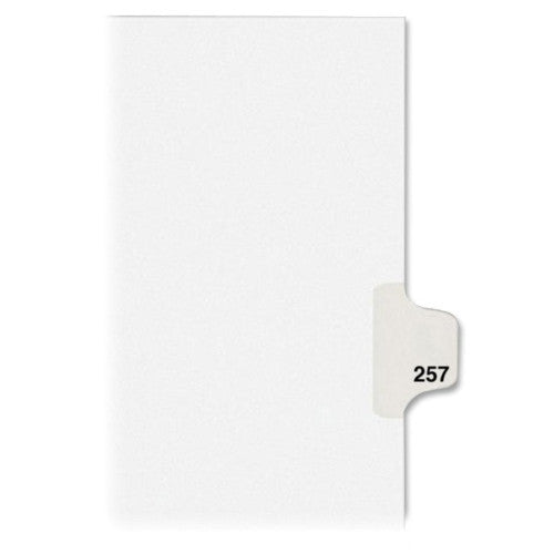 Avery Consumer Products Dividers, "257", Side Tab, 8-1/2"x11", 25/PK, White