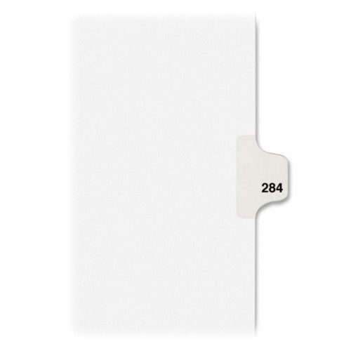 Avery Consumer Products Dividers, "284", Side Tab, 8-1/2"x11", 25/PK, White