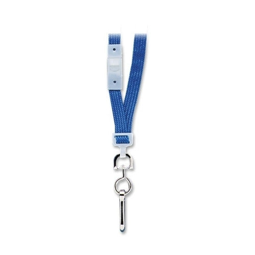 Baumgartens Breakaway Lanyard, with Hook, 36" L, 12/BX, Blue