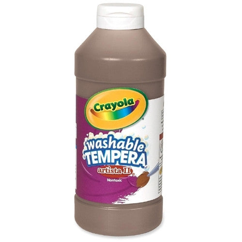 Crayola All-Purpose Artista Tempera Paint, Nontoxic, 16 Oz, Brown