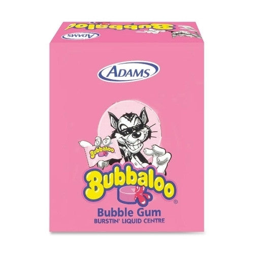 Cadbury Adams Bubbaloo Bubble Gum, Individually Wrapped, 60/BX