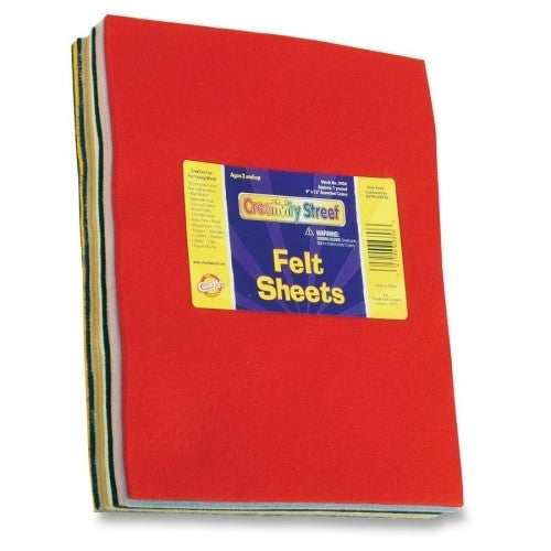 Chenille Kraft Company Felt Sheets, One pound Of 9"x12", Assorted Colors