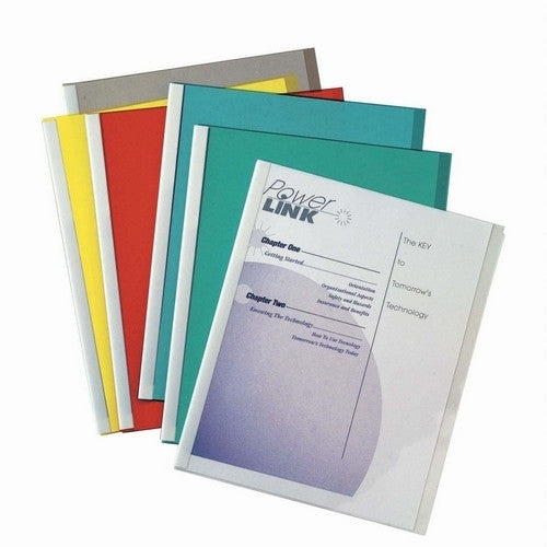 C-Line Products, Inc. Report Covers, w/ Binding Bars, 50/BX, Assorted Vinyl