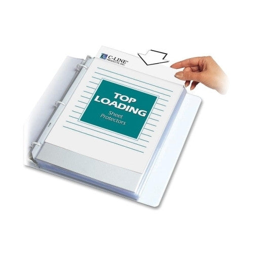 C-Line Products, Inc. Top-Load Sheet Protct,Standard-Wt,Non-glare,Ltr,50/BX,CL