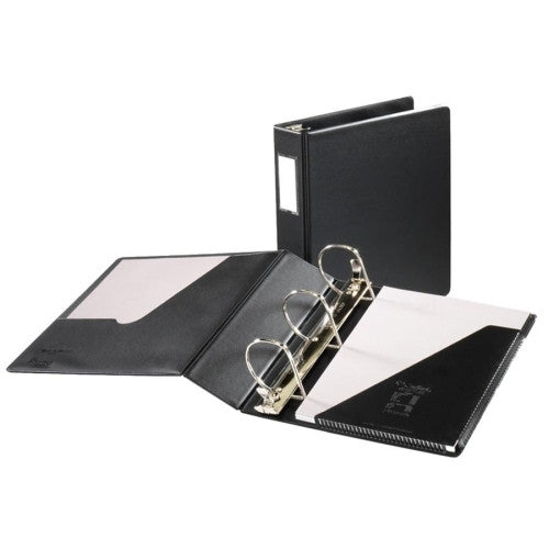 Cardinal Brands, Inc D Ring Binder W/Label Holder, 3" Cap, 11"x8-1/2", Black