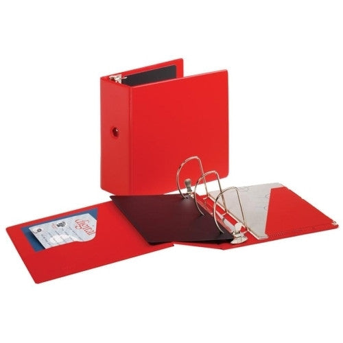 Cardinal Brands, Inc D-Ring Binder, Vinyl, 5" Capacity, 11"x8-1/2", Red