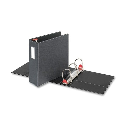 Cardinal Brands, Inc Locking D-Ring Binder W/Labelholder, 4" Cap, Black