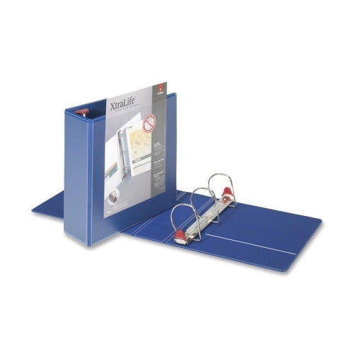 Cardinal Brands, Inc Clearvue Binder, D-Ring,4" Capacity, 11"x8-1/2", Blue