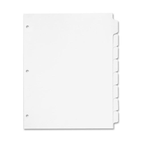 Cardinal Brands, Inc Erasable Tab Dividers, 8-Tabs, 11"x8-1/2", 8/Set, White