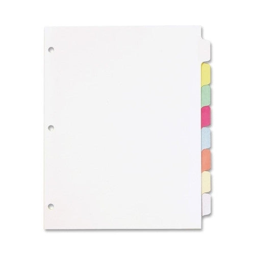 Cardinal Brands, Inc Erasable Tab Dividers, 8-Tabs, 11"x8-1/2", 8/Set, Multi